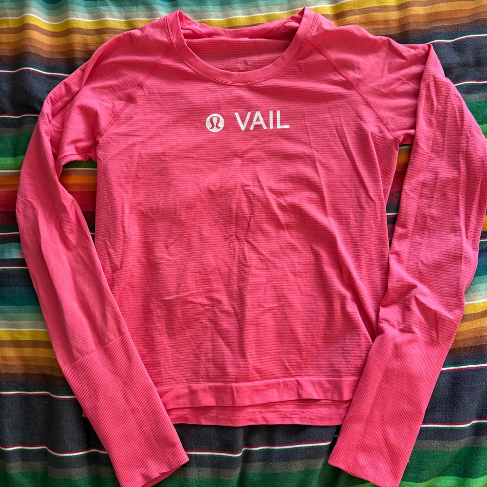 lululemon athletica Pink Long Sleeve Vail Top